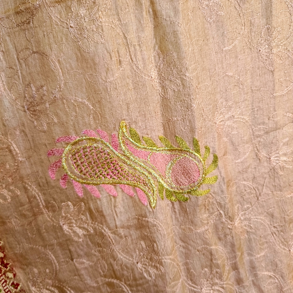 Pure tusser silk designer saree - Picture 5 of 8